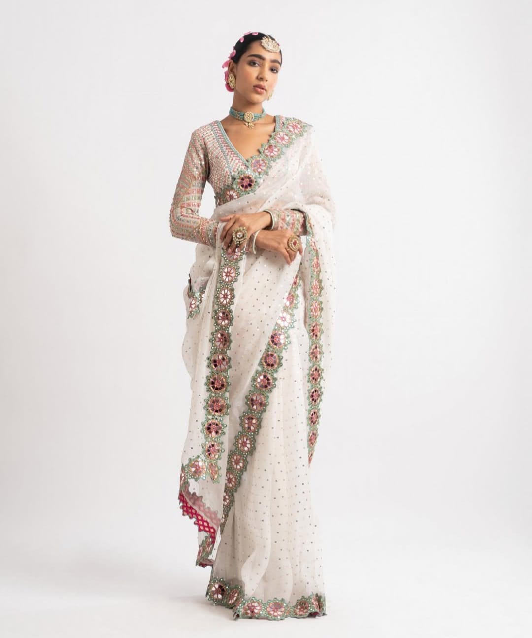 Original Mirror Design Saree