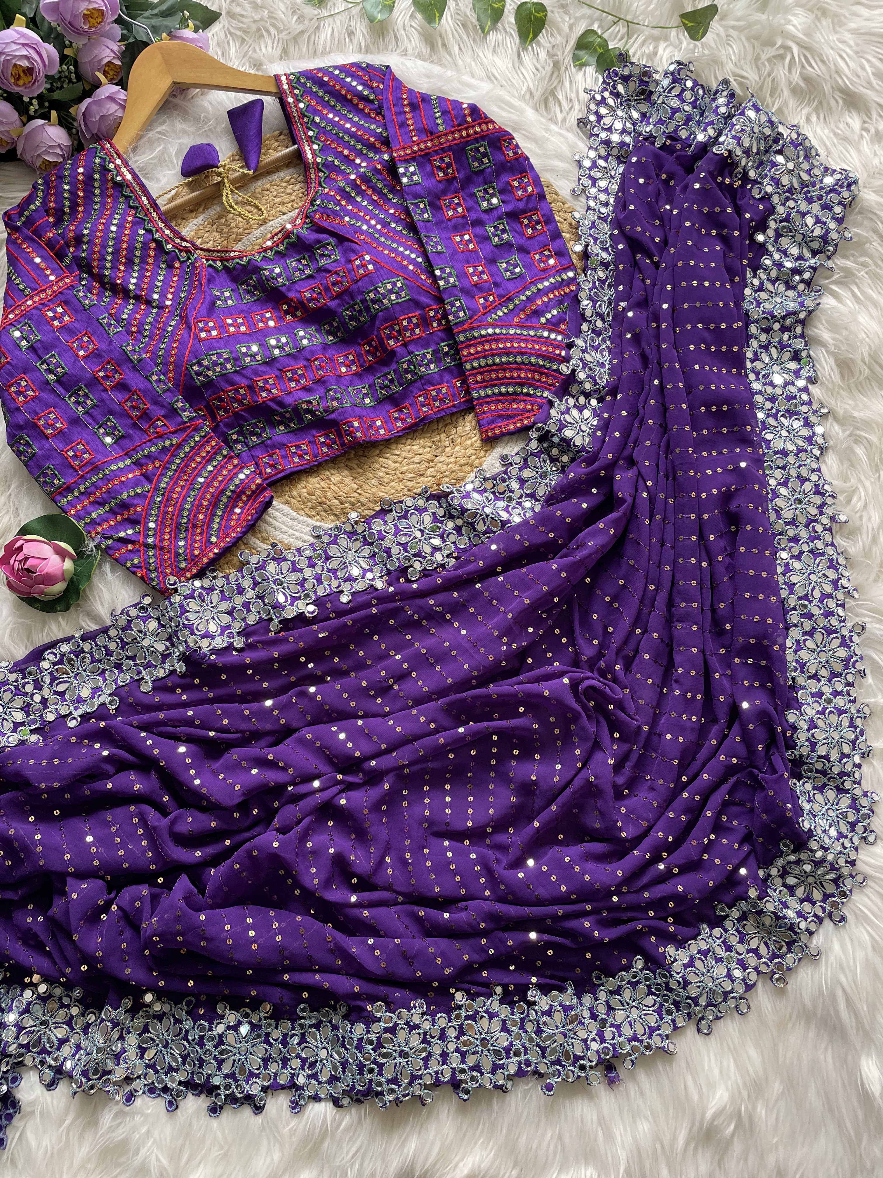 Original Mirror Design Saree