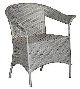 Perfect Grey Outdoor Furniture Set with 2 Chairs and Glass Top Table