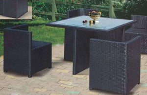 Outdoor Cube Chair Dining Set with Square Table for Garden Delights