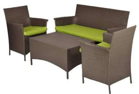 Black Stylish Outdoor Furniture Set with Soft Cushions for Maximum Comfort