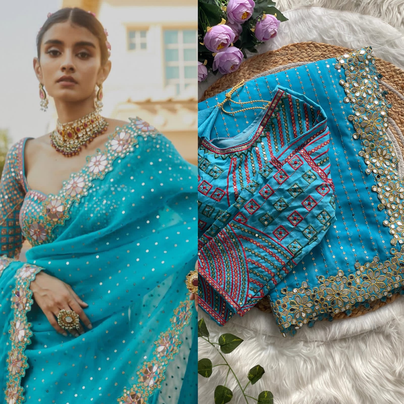 Original Mirror Design Saree