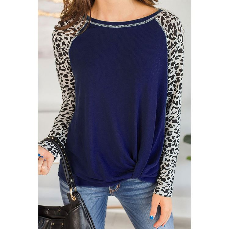 Long Sleeve Leopard Pullover