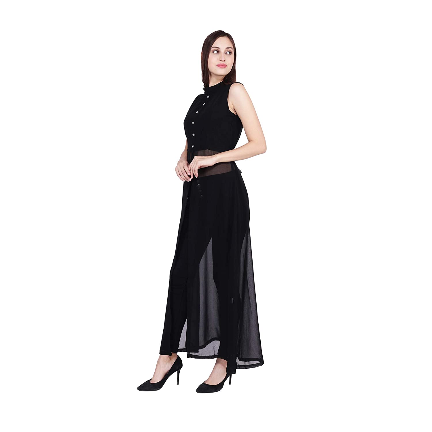 Georgette Plain Long Shrug