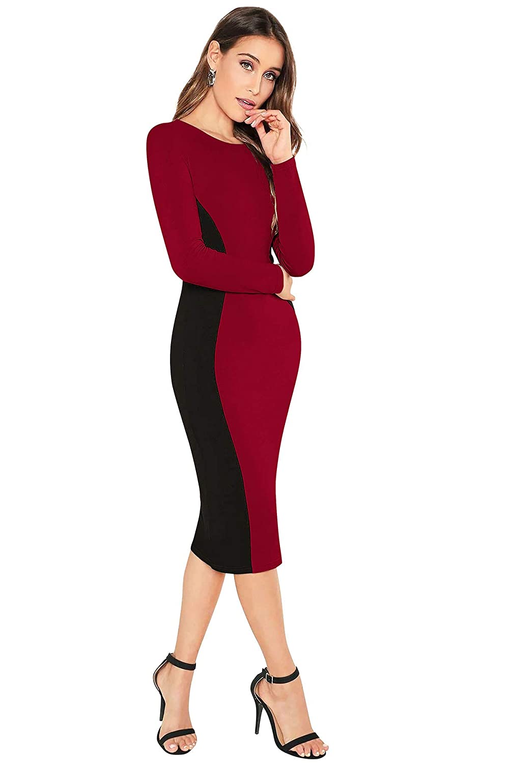 Buy Vintage Dresses for Women Fit Flare Semi Business Below Knee Length  Dress Black XL Online at desertcartINDIA