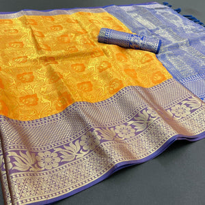 Banarsi Dharmavaram Soft Silk Saree with Pallu