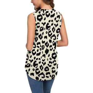 Leopard Blouse Shirt V-Neck Tops T-shirt Weekender