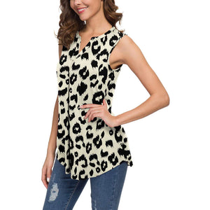 Leopard Blouse Shirt V-Neck Tops T-shirt Weekender